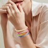 14ctw Multicolor Sapphrie Paved Square Bangle