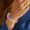 14ctw Multicolor Sapphrie Paved Square Bangle