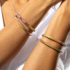 14ctw Multicolor Sapphrie Paved Square Bangle