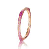 14ctw Multicolor Sapphrie Paved Square Bangle