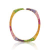 14ctw Multicolor Sapphrie Paved Square Bangle