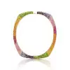 14ctw Multicolor Sapphrie Paved Square Bangle