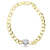 4ct Multi-cut White Sapphire Cuban Chain Stackable Bracelet