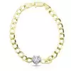 4ct Multi-cut White Sapphire Cuban Chain Stackable Bracelet