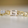 4ct Multi-cut White Sapphire Cuban Chain Stackable Bracelet