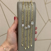 4ct Multi-cut White Sapphire Cuban Chain Stackable Bracelet