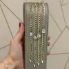 4ct Multi-cut White Sapphire Cuban Chain Stackable Bracelet