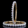 26ctw Cluster Daisy Filigree Two Tone Bangle