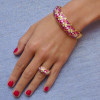 15ctw Princess Cut Fuchsia Pink Sapphrie Vintage Bangle
