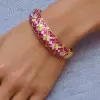 15ctw Princess Cut Fuchsia Pink Sapphrie Vintage Bangle