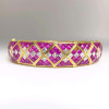 15ctw Princess Cut Fuchsia Pink Sapphrie Vintage Bangle