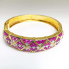 15ctw Princess Cut Fuchsia Pink Sapphrie Vintage Bangle