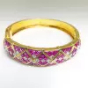 15ctw Princess Cut Fuchsia Pink Sapphrie Vintage Bangle
