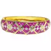 15ctw Princess Cut Fuchsia Pink Sapphrie Vintage Bangle