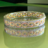 5ctw Intertwined Infinity Three Tone Statement Bangle