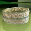 5ctw Intertwined Infinity Three Tone Statement Bangle