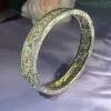 5ctw Intertwined Infinity Three Tone Statement Bangle