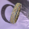 5ctw Intertwined Infinity Three Tone Statement Bangle