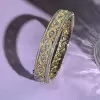 5ctw Intertwined Infinity Three Tone Statement Bangle
