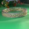 5ctw Intertwined Infinity Three Tone Statement Bangle