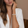 5ctw Intertwined Infinity Three Tone Statement Bangle
