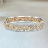 5ctw Intertwined Infinity Three Tone Statement Bangle