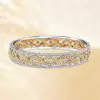 5ctw Intertwined Infinity Three Tone Statement Bangle