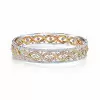 5ctw Intertwined Infinity Three Tone Statement Bangle