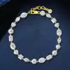 6ctw Multi-cut Georgian-set Two Tone Bracelet