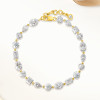 6ctw Multi-cut Georgian-set Two Tone Bracelet