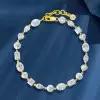 6ctw Multi-cut Georgian-set Two Tone Bracelet