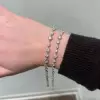 6ctw Multi-cut Georgian-set Two Tone Bracelet