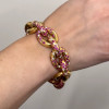 12ctw Flush Set Ruby/Blue Sapphire Link Bracelet