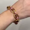 12ctw Flush Set Ruby/Blue Sapphire Link Bracelet