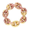 12ctw Flush Set Ruby/Blue Sapphire Link Bracelet