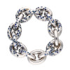 12ctw Flush Set Ruby/Blue Sapphire Link Bracelet