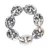 12ctw Flush Set Ruby/Blue Sapphire Link Bracelet