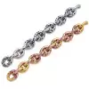 12ctw Flush Set Ruby/Blue Sapphire Link Bracelet