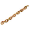16ctw Flush Set Ruby Bold Link Chain Necklace
