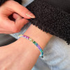 16ctw Asscher Cut Side-Paved Rainbow Bracelet