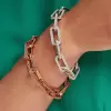 12ctw Multicolor Sapphire Paved Stackable Link Bracelet