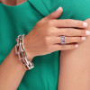 12ctw Multicolor Sapphire Paved Stackable Link Bracelet