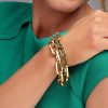 12ctw Multicolor Sapphire Paved Stackable Link Bracelet