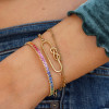 5ctw Round Cut Rainbow Sapphire Cuff Bangle