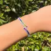 8ctw Baguette Cut Rainbow Sapphire Bypass Bangle