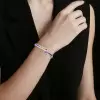 8ctw Baguette Cut Rainbow Sapphire Bypass Bangle