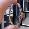 8ctw Baguette Cut Rainbow Sapphire Bypass Bangle