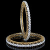 22ctw Round Cut Two Tone Filigree Vintage Bangle