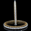 22ctw Round Cut Two Tone Filigree Vintage Bangle