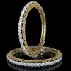 22ctw Round Cut Two Tone Filigree Vintage Bangle